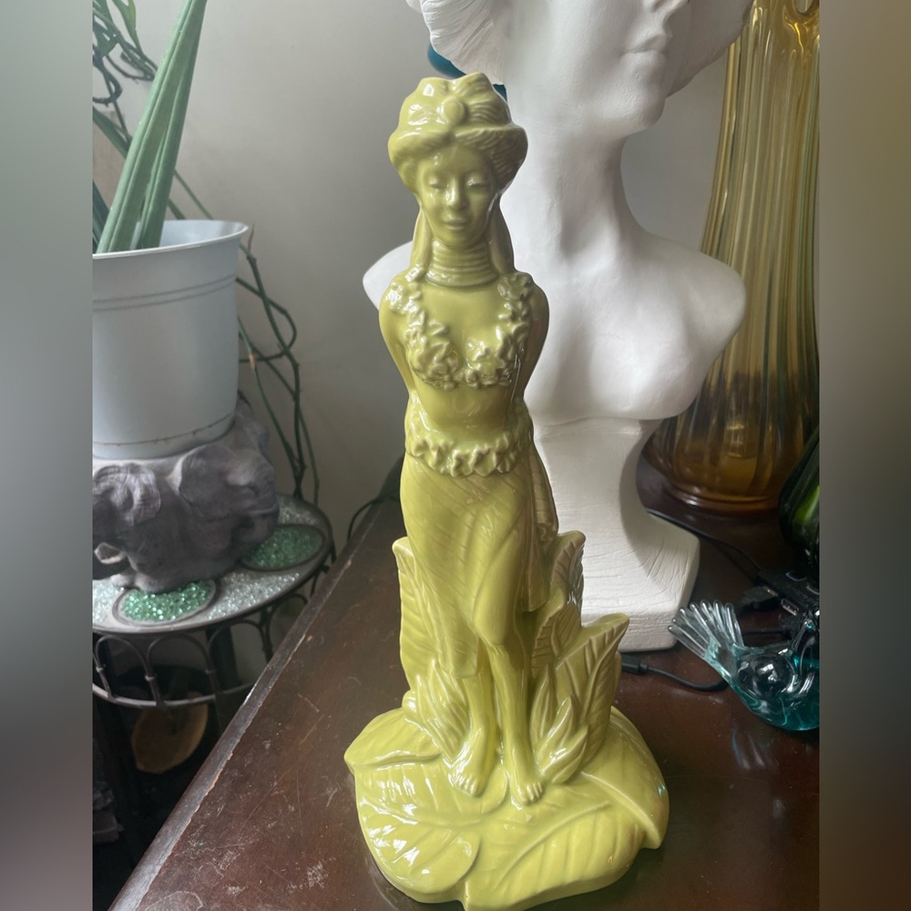 Mid century Hawaiian style ceramic statue